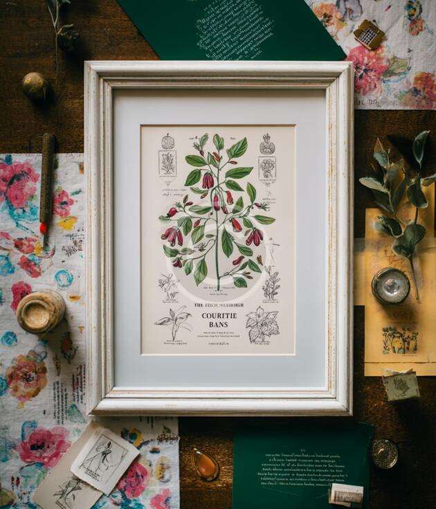 Framed botanical illustration print